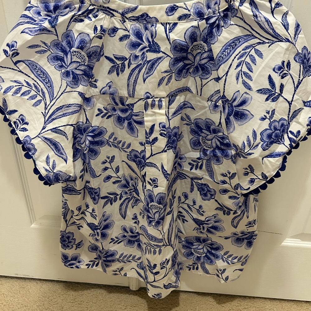 NWT Sugarlips Floral Ayla Split Neck Top, XL - Picture 8 of 9